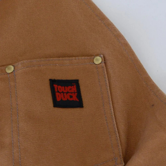 Vintage Tough Duck Tan 100% Cotton Double  Knee Zip Up Overalls Size XL-XXL - Picture 10 of 16
